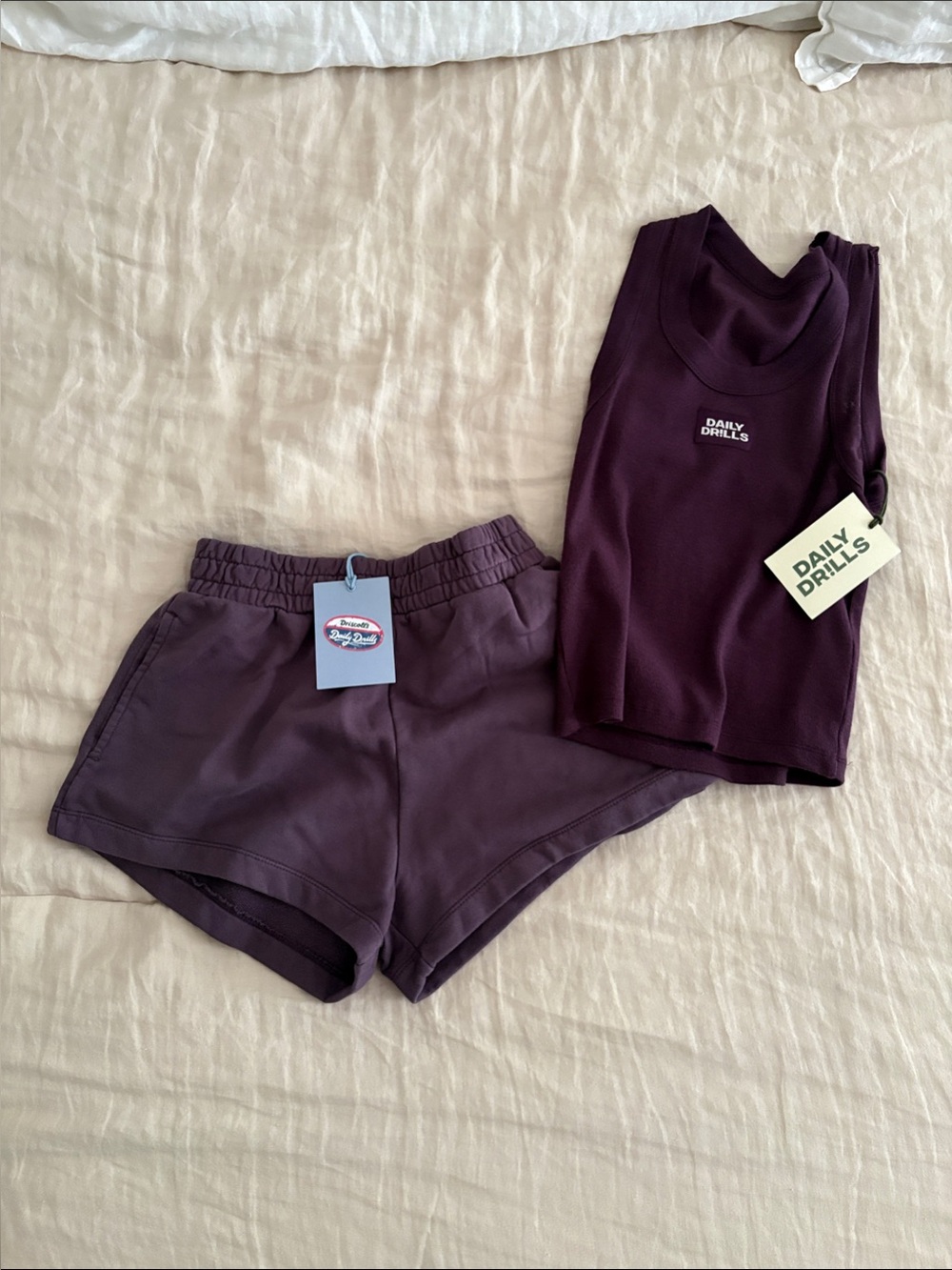Daily Drills Plum Two-Piece Tank & Shorts Set